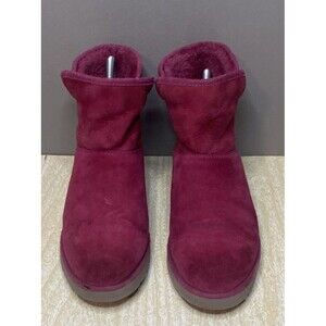 UGG Kristin Wedge Sheepskin Ankle Suede Short Bootie 1012497 Women's Size US 5.5